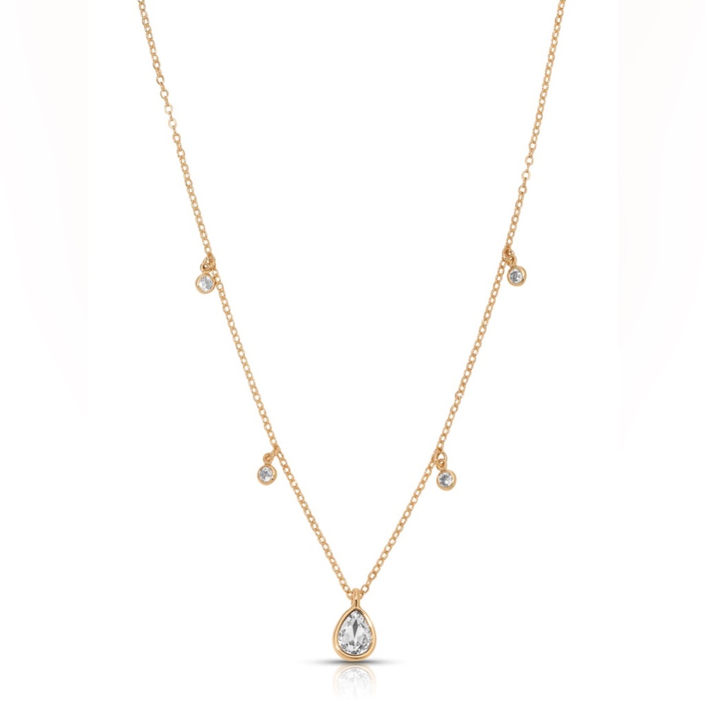 NWT Ettika Dripping in Crystals Drop Necklace